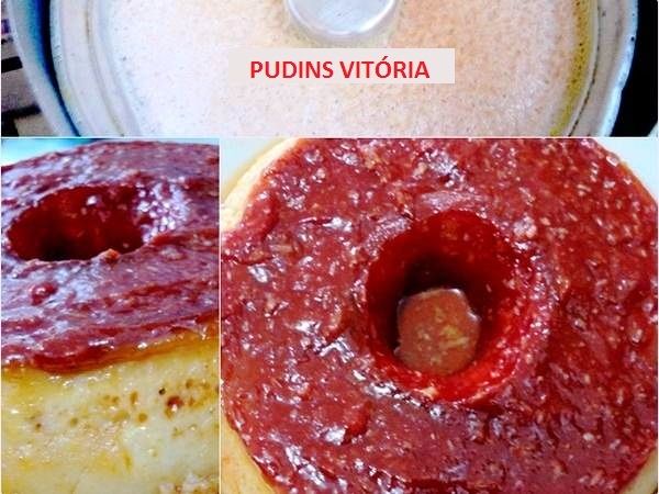 PUDIM COM DOCE DE GOIABA GRANDE